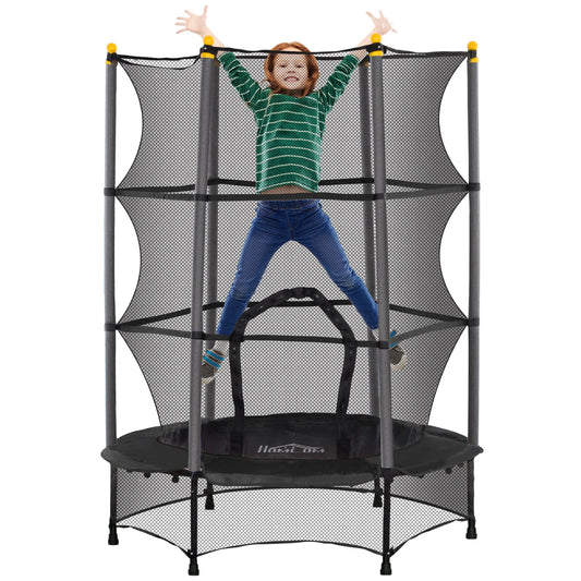 4.6FT Kids Trampoline with Safety Enclosure for Ages 3-10 Years