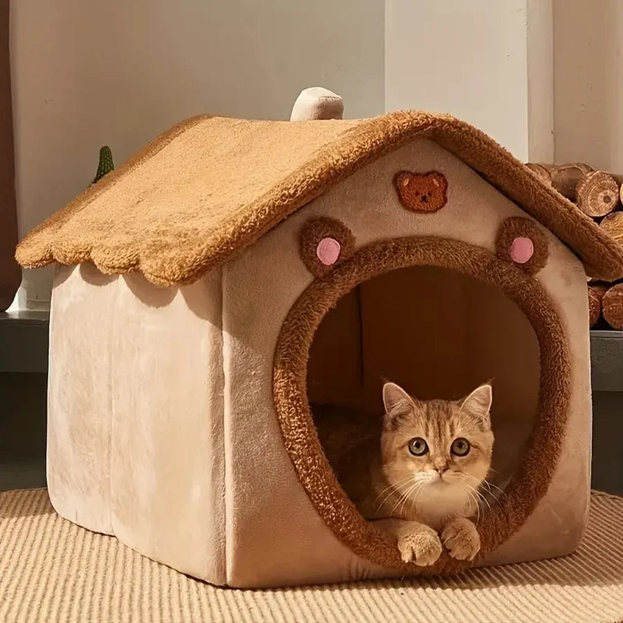 Cozy Foldable Pet House – Instant Comfort & Safe Space for Your Pet