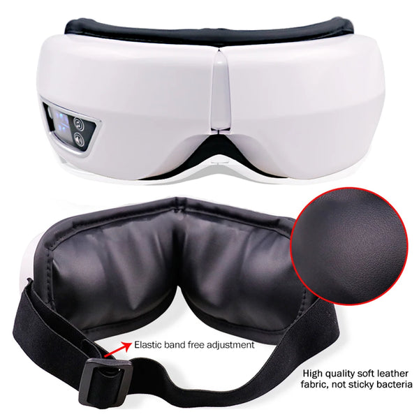 Heated Eye Massager Mask  Air Compression, Bluetooth Music & Rechargeable Design