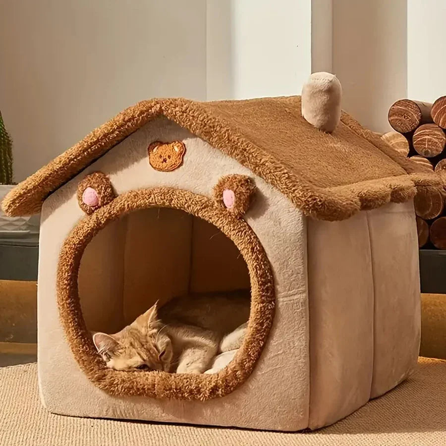 Cozy Foldable Pet House – Instant Comfort & Safe Space for Your Pet